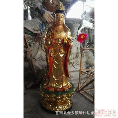 緣仕達工藝品廠 專業定制木雕佛像西方三圣彩繪座像，打造信仰藝術的精品